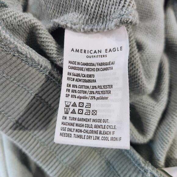 American Eagle Womens Green Tomgirl Jogger Patch Pocket Sweatpants Size Small - Picture 7 of 11